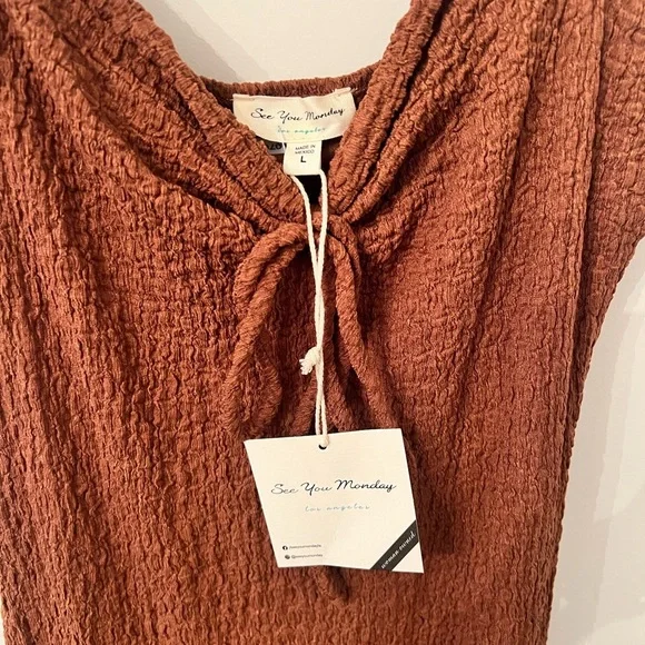 See You Monday Brown Midi Dress - Picture 3 of 3